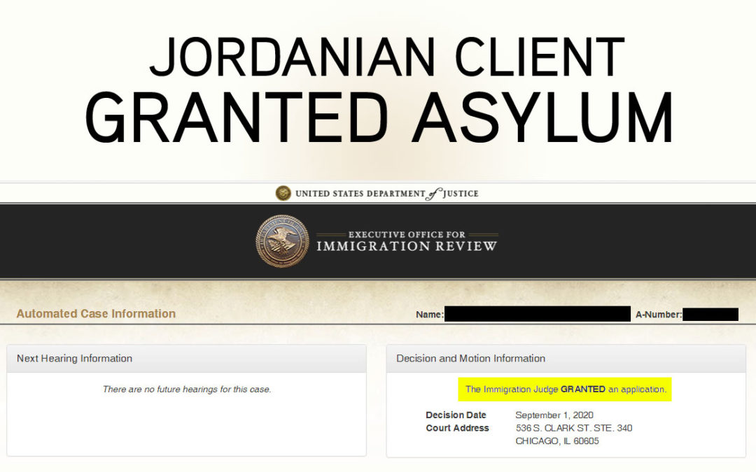 Asylum Granted to Estrada’s Jordanian Client