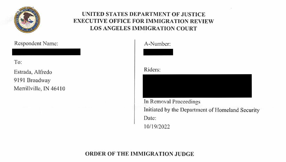 Los Angeles Immigration Court Cancels Client’s Prior Deportation Order